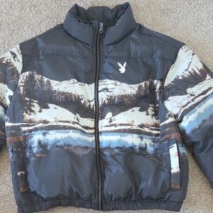 PLAYBOY Black Jacket Label with White Logo